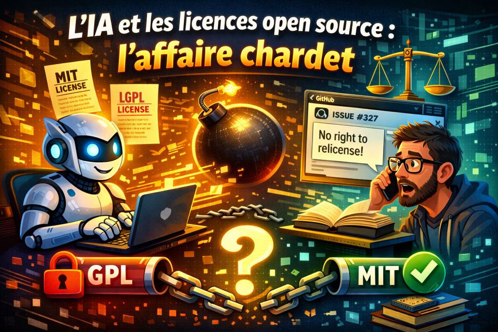IA et licences open source : l'affaire chardet | Lawgitech